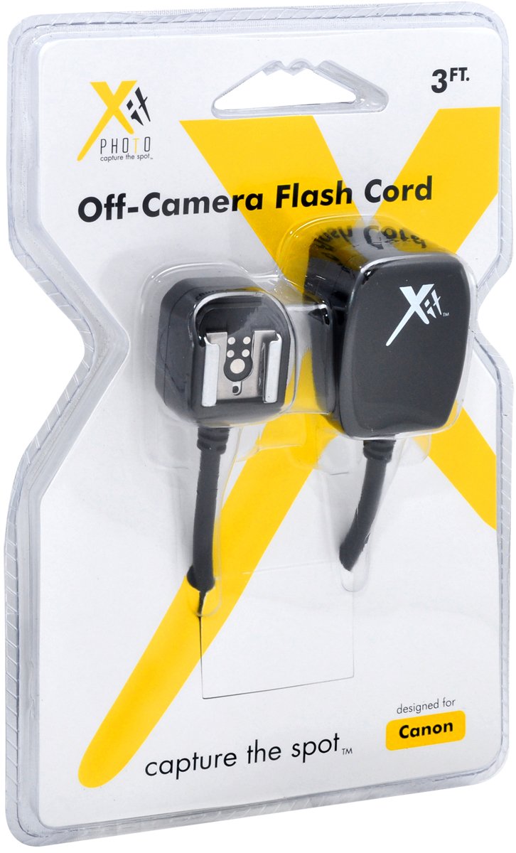 Xit XTSCC Heavy Duty Off-Camera Flash Cords that Stretch to 7.5-Feet for Canon (Black)