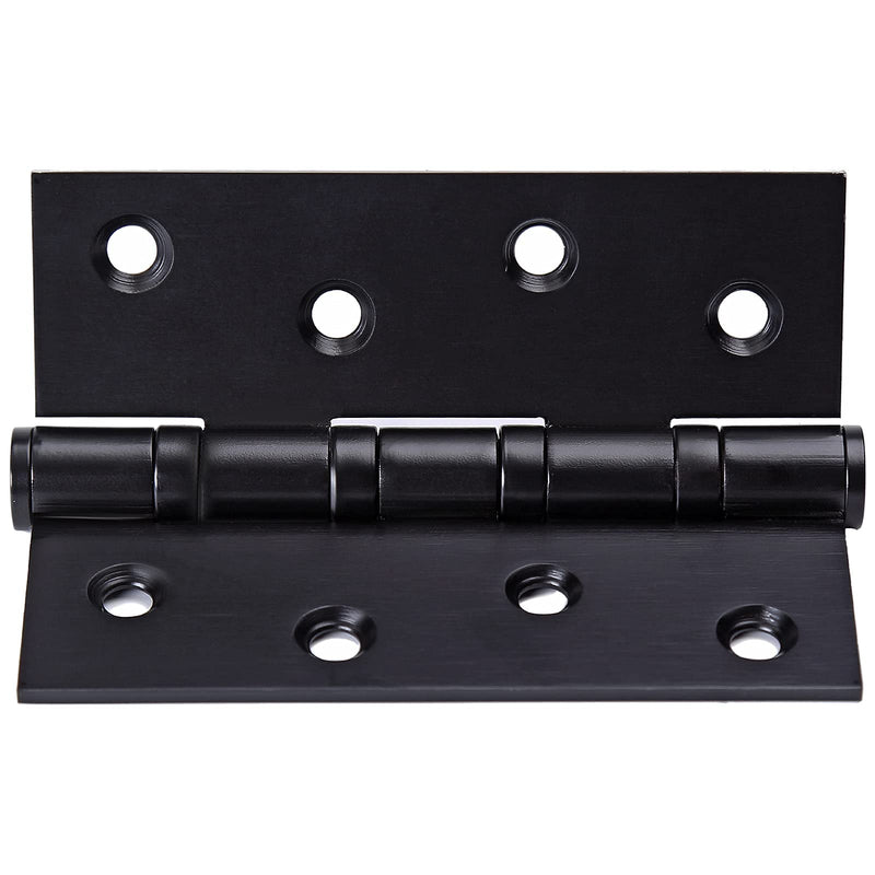 Dluno Heavy Duty Door Hinges 2 Pack Matte Black Door Hinges 4 Inch x 3 Inch Solid Stainless Steel Square Door Hinges Standard Bedroom Interior Door Hinge Hardware Control (Matte Black)