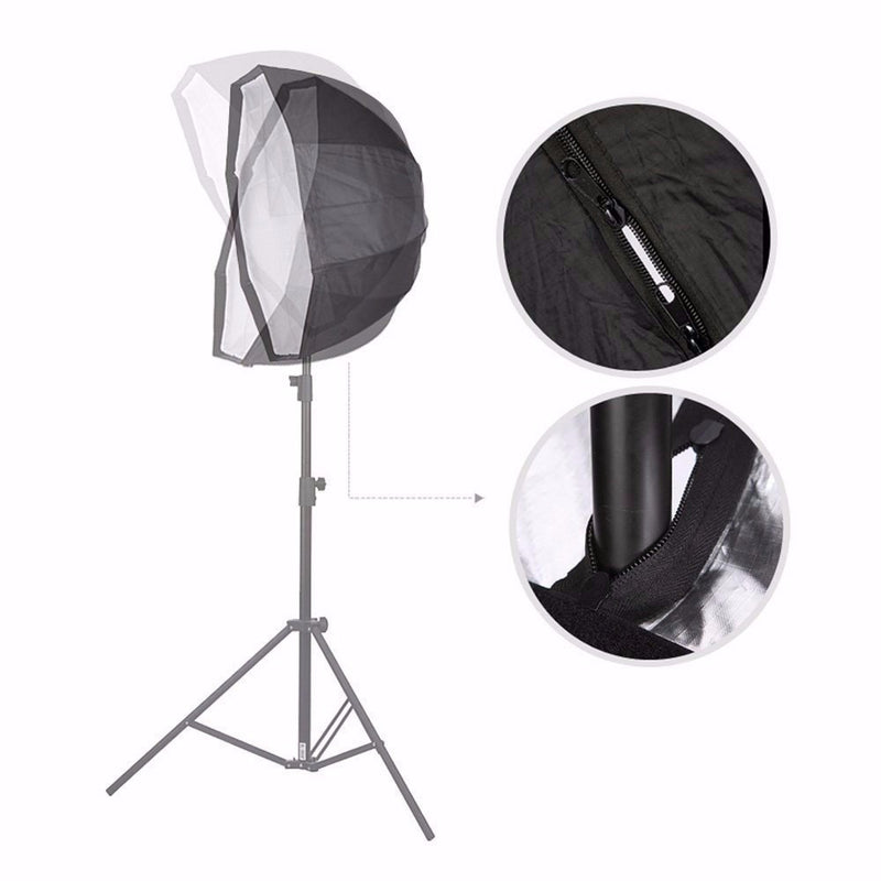 Godox 47"/120cm Umbrella Octagon Softbox Reflector with Carrying Bag for Portrait or Product Photography with SUPON USB LED (120cm)