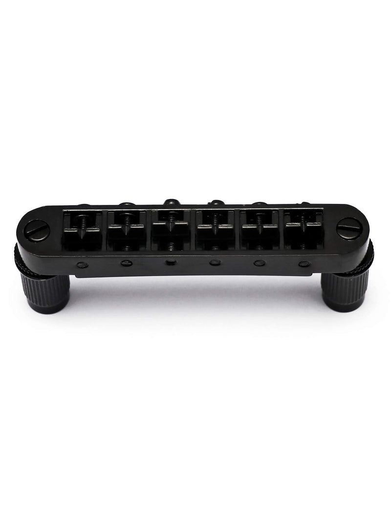 Metallor Tune-O-Matic Electric Guitar Bridge for SG Les Paul LP Style Guitar Parts Replacement. (Black) Black