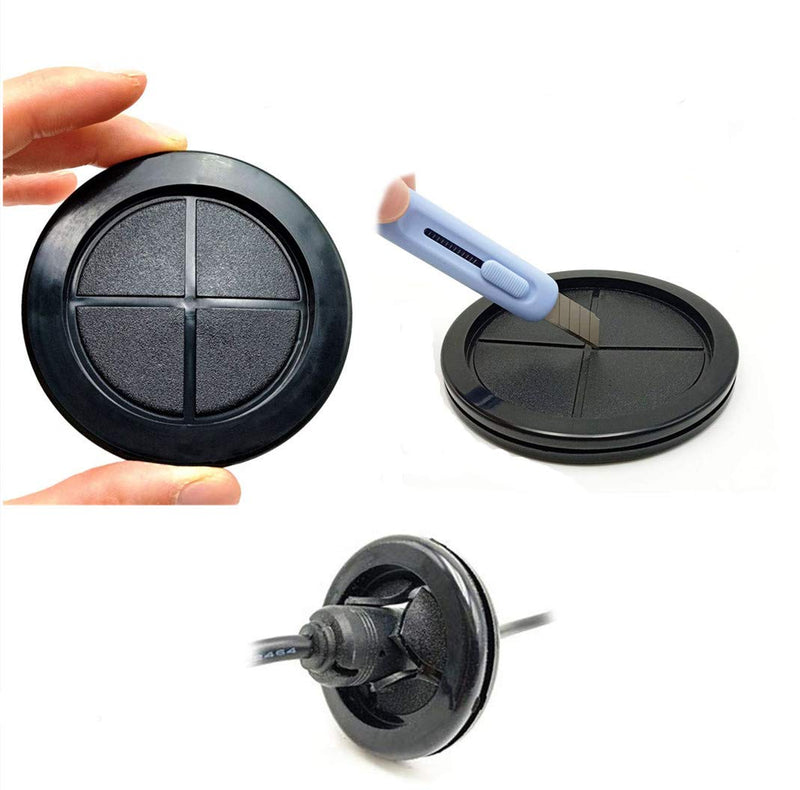 Millie Rubber Grommet,2-1/8"ID 2-1/2"Drill Hole,Hole Grommets,Rubber Hole Plug,Synthetic Rubber Grommets Wire Protection Firewall Hole Plug, Round