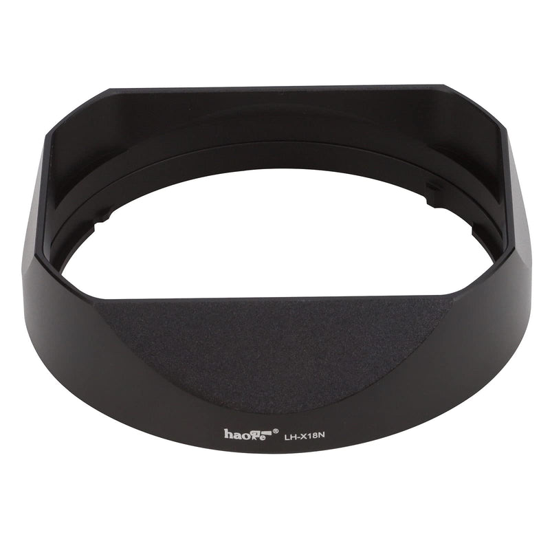 Haoge LH-X18N Bayonet Square Metal Lens Hood for Fujifilm Fuji XF 16-80mm F4 R OIS WR, Fujinon XF16-80mmF4 Lens Shade with Metal Cap