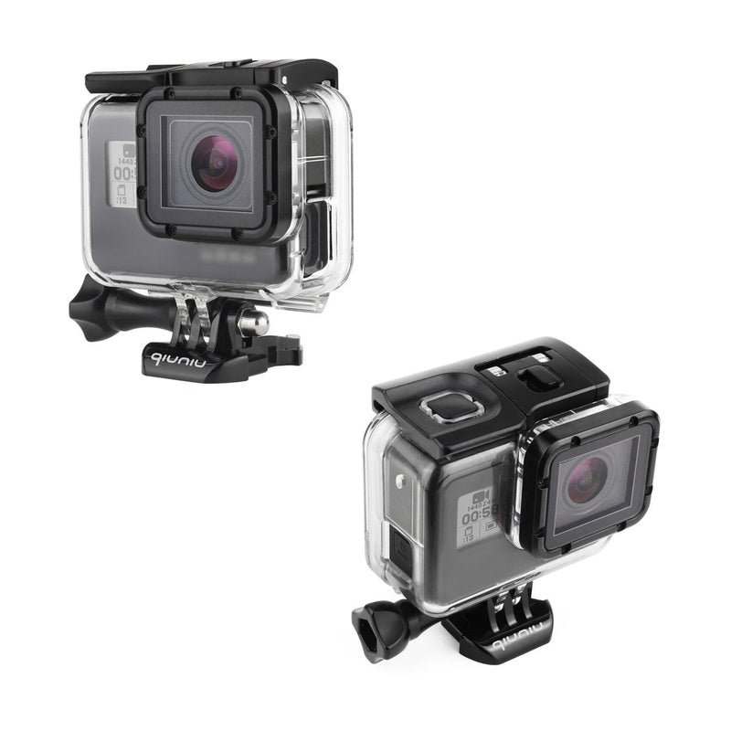 Side Open Skeleton Housing Case for GoPro Hero 5/6 Black Action Camera - Protective Lens Removal NOT Needed - Transparent Clear