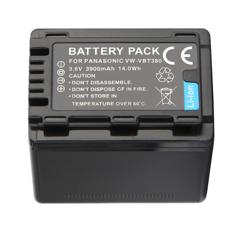 RUISI Digital Replacement Camera and Camcorder Battery for Panasonic VW-VBT380 V720,710,V520, 510,V210,V110 VW-VBT190