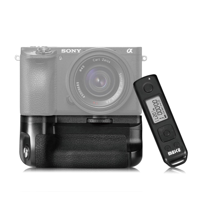 Meike MK-A6500 Pro Battery Grip Built-in Remote Controller Up to 100M to Control Shooting Vertical-Shooting Function for Sony A6500 Mirroless Camera with Remote Control