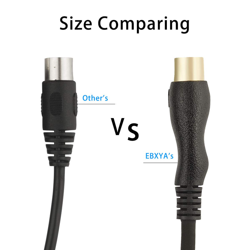 EBXYA MIDI Y Splitter Cable - 5 Pins Din MIDI Female to Dual 5 Pin Din MIDI Male Adapter Cable, 3 Feet