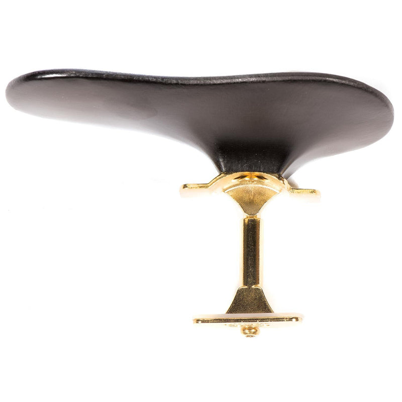 SAS Ebony Chinrest for 3/4-4/4 Violin or Viola with 24mm Plate Height and Gold-Plated Bracket