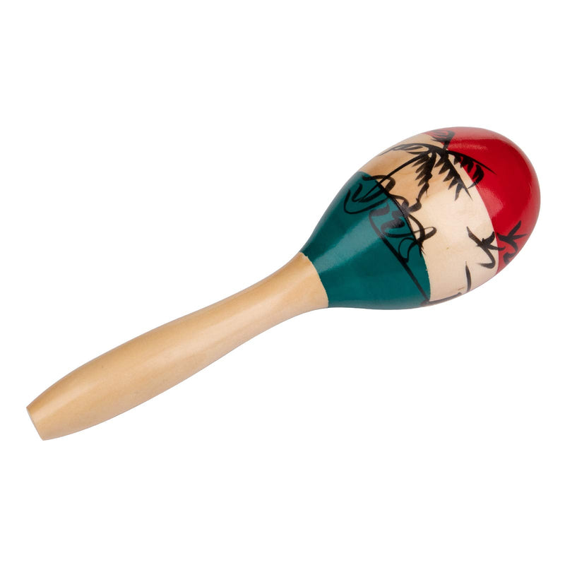 Foraineam 4 Pack Wood Maracas Musical Painted Wooden Maraca Hand Percussion Instrument