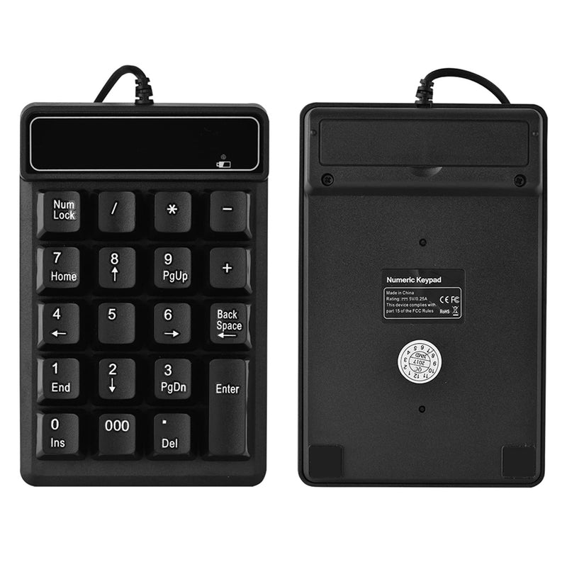 Diyeeni Numeric Keypad USB High Sensitivity Wired Numeric Keypad with Antiskid Design,Mechanical Numeric Keyboard Suitable for Notebook, PC or Desktop Computers