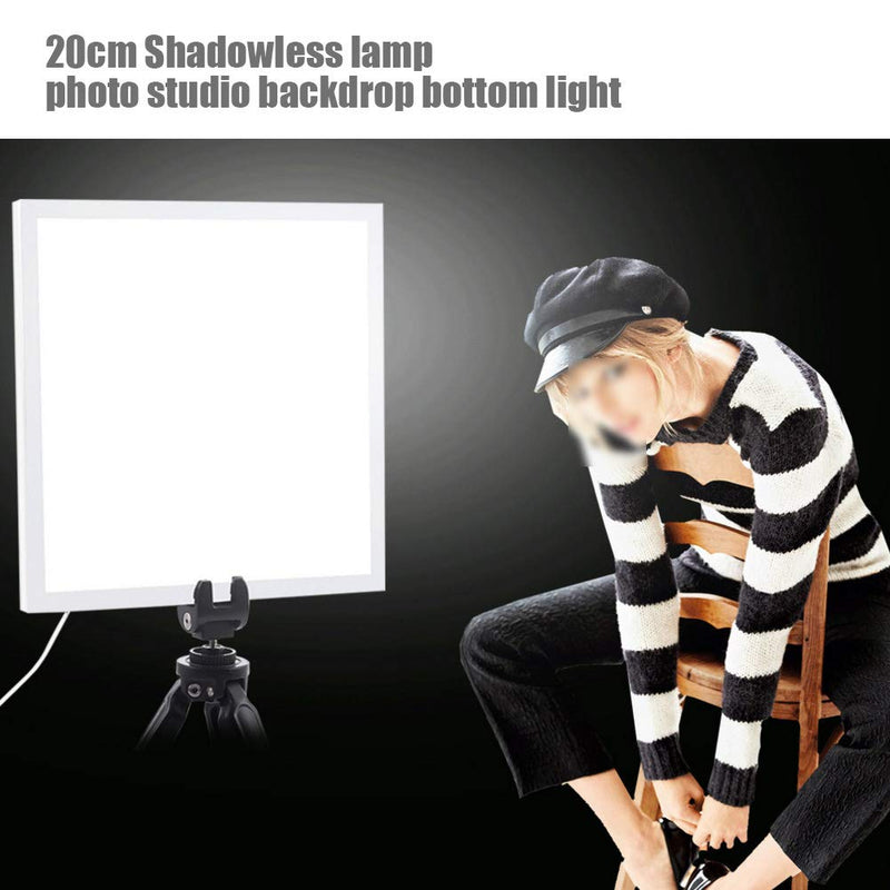 Shadowless Light Panel, LED Photography Shadowless Background Board Bottom Light Photo Box Light for 20cm Photo Studio Box Lightbox