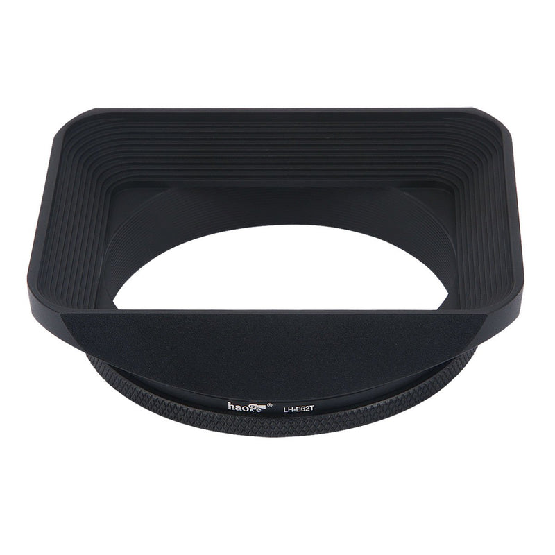 Haoge 62mm Square Metal Screw-in Mount Lens Hood Shade with Cap for 62mm Canon Nikon Sony Leica Leitz Carl Zeiss Voigtlander Nikkor Panasonic Fujifilm Olympus Lens and Other 62mm Filter Thread Lens
