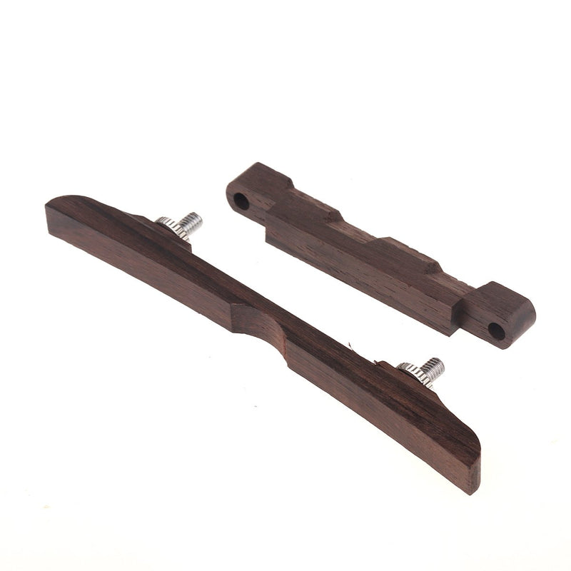 Musiclily 114mm Rosewood Adjustable Compensated Mandolin Bridge Set