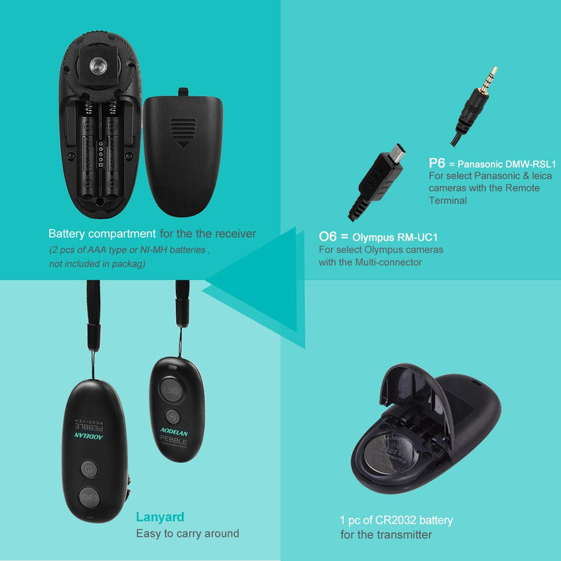 [AUSTRALIA] - AODELAN Wireless Shutter Release for Olympus OM-D E-M10 Mark II, Pen E-PL8, Pen-F and for Panasonic Lumix DMC-G7, G85, GH4, Replaces RM-UC1 and DMW-RSL1 for Panasonic & Olympus 