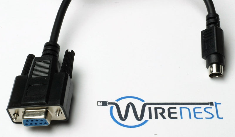 Wirenest 6ft VISCA PTZ Camera Control Cable for Sony EVI/BRC/SRG Series RS232 8 Pin Mini DIN to DB9F Serial