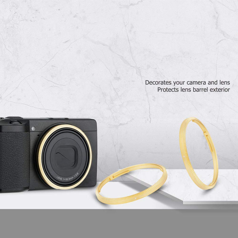 [AUSTRALIA] - JJC Metal Lens Decoration Ring Cap for Ricoh GR III GR3 Accessories Replace Ricoh GN-1 Ring Cap -Gold Gold 