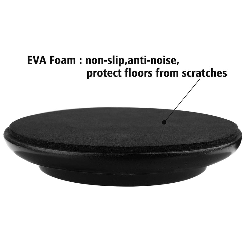 Eison Piano Caster for Grand Piano, Wood Piano Caster Cups Floor Protectors for Hardwood Floor,with Non-Slip & Anti-Noise Foam Piano Casters Pad, Set of 3,Black Black