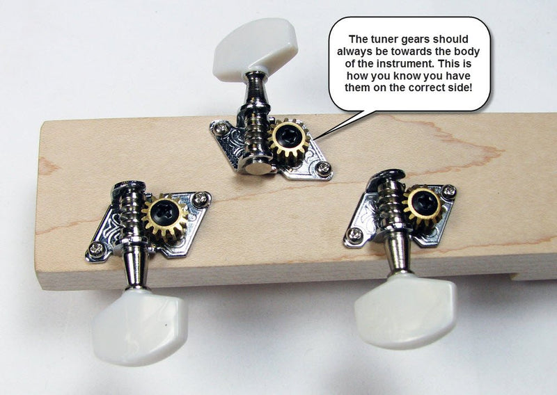 Cigar Box Guitar Parts: Shane Speal Signature 3-String CBG Tuners