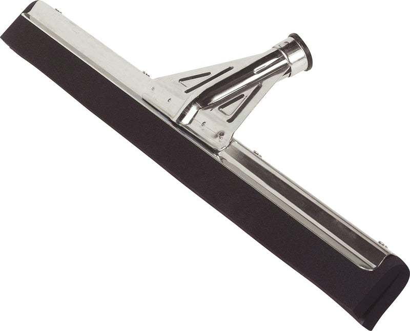 Carlisle 36682400 Flo-Pac Soft Double Foam Rubber Squeegee with Heavy Duty Metal Frame and Threaded Socket, 22" Length, Black 22 inch Heavy Duty Rubber Squeegee