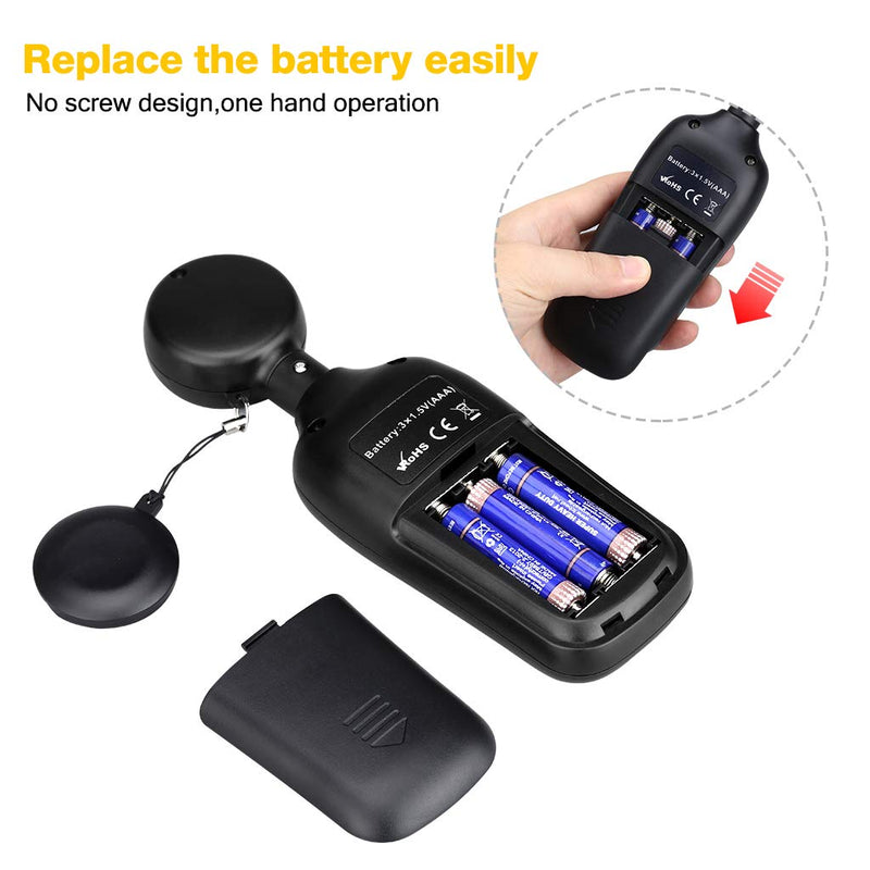 [AUSTRALIA] - Light Meter Digital Illuminance Meter Handheld Ambient Temperature Measurer, Range up to 200,000 Lux, Luxmeter with 4 Digit Color LCD Screen 