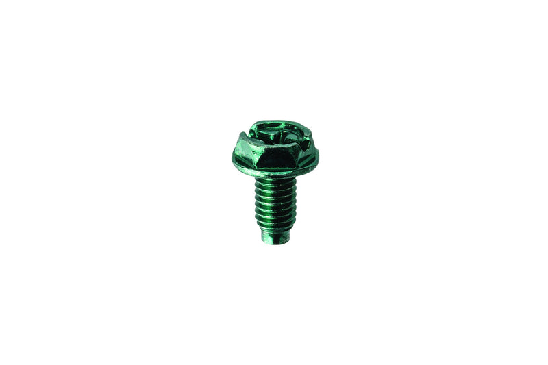 Solid Wire Grounding Hex Head Screw, Green (Pack of 100)