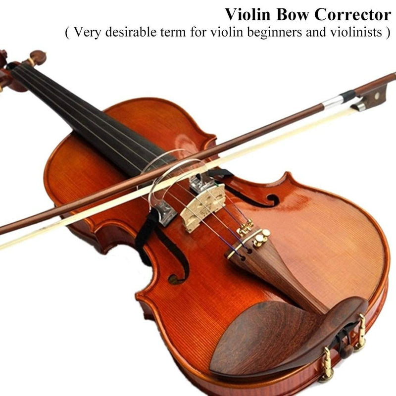 [AUSTRALIA] - Alomejor Violin Bow Corrector Violin Bow Collimator Guilding Tool with Adjustable Strap for Beginner Training Practice 1/8-1/4 