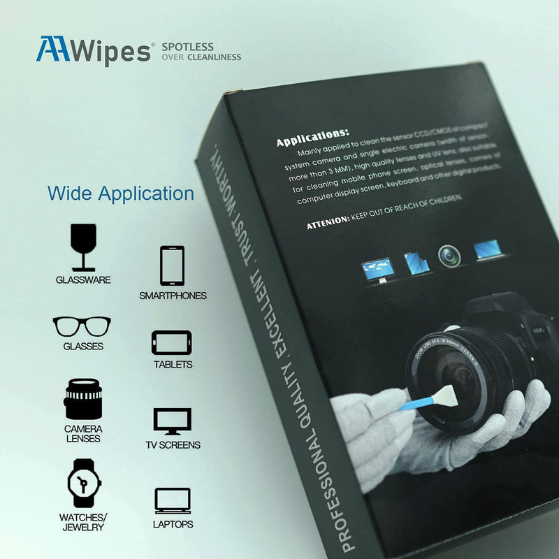 AAWipes Professional Camera Cleaning Kit (8-in-1) as DSLR Cleaning Kit, APS-C & Full Frame Cleaning Kit, Mirrorless Sensor Cleaning Kit - w/Lens Cleaner, Sensor Swabs, Cloths, Air Blower & Lens Brush