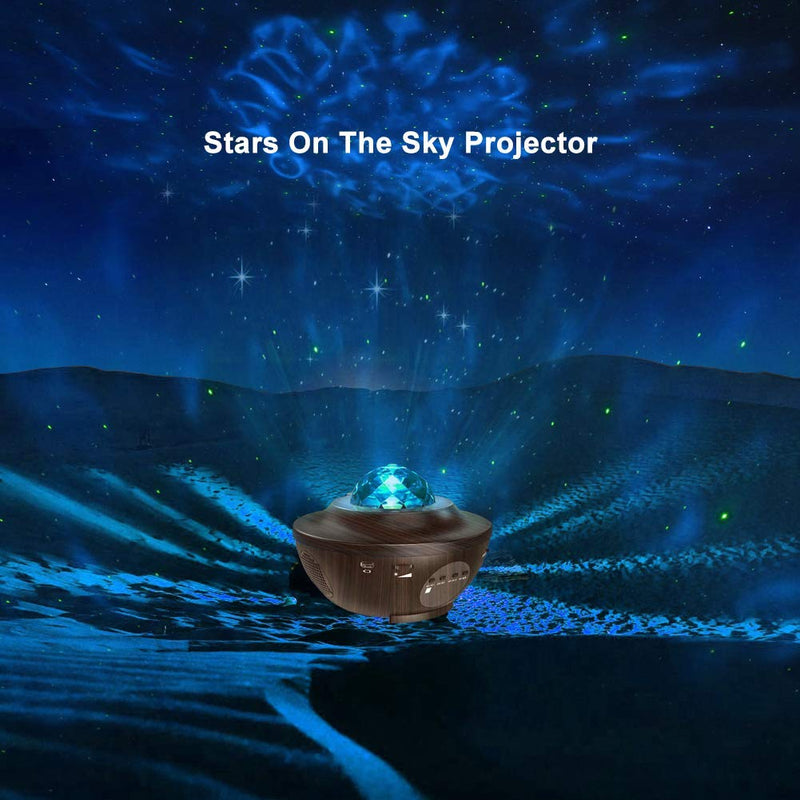 [AUSTRALIA] - Galaxy Projector, LED Night Light Star Projector for Ceiling for Adults Gifts Ocean Wave Projector for Bedroom Music Projector with Bluetooth Music Speaker Remote Control Relaxation Ambiance 