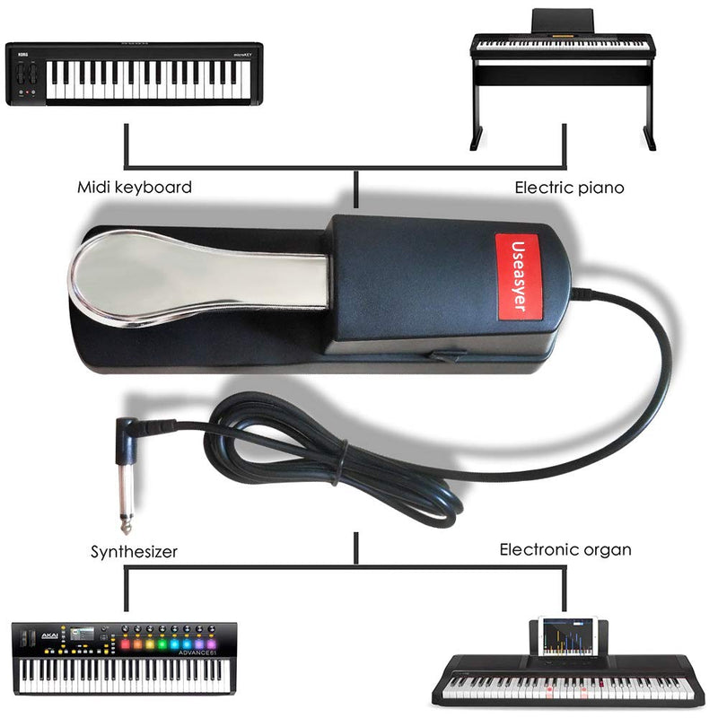 Sustain Pedal, Casio Keyboard Foot Pedal,Alesis Footswitch,Yamaha Organ Midi Pedal,Roland Electric Piano Foot damper pedal