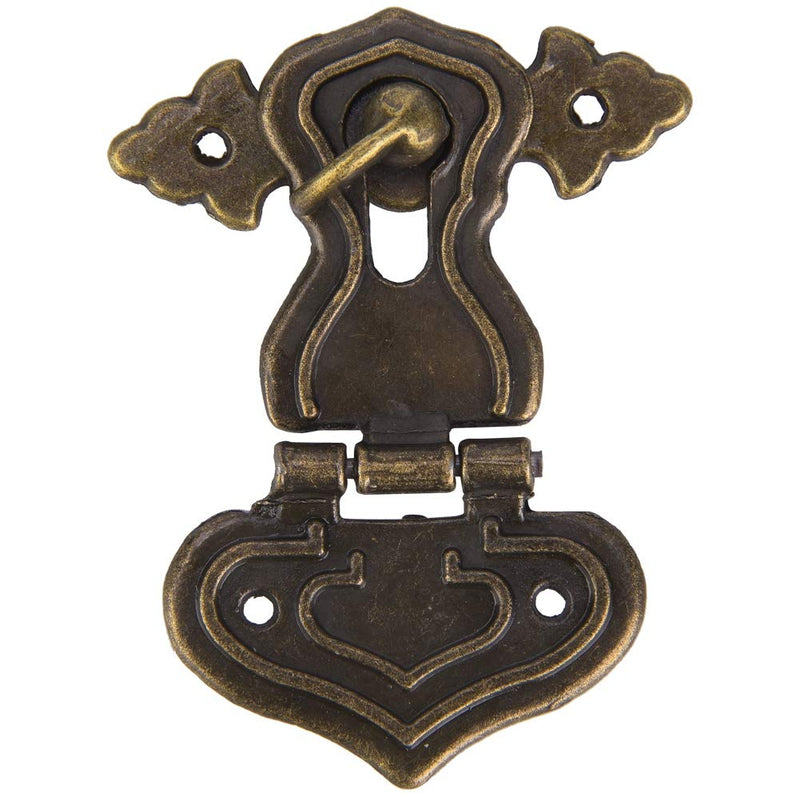 10Pcs Boxes Hasp Latch, Antique Style Bronze Buckle Alloy Lock Hoist Lock Jewelry Wooden Box Hasp Latch Lock with Screws Bronze Coloured Latch Catch