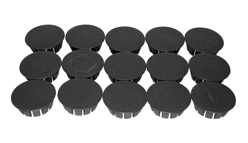 (Pack of 15) Body Floor Drain Plugs 1" for Jeep Wrangler YJ n CJ 1987 through 1995 | MPP 1605 | Made inUSA | Black Nylon Plastic Multi Step Flush Mount.