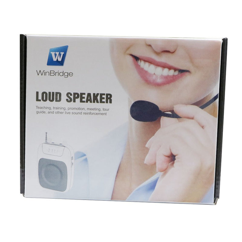 W WINBRIDGE WB001 Portable Voice Amplifier with Headset Microphone Personal Speaker Mic Rechargeable Ultralight for Teachers, Elderly, Tour Guides, Coaches, Presentations, Christmas Gift Teacher