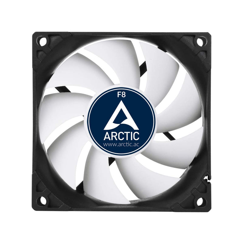 ARCTIC F8-80 mm Standard Case Fan, Very Quite Motor, Computer, Push- or Pull Configuration, Fan Speed: 2000 RPM - Black/White F8 (black/white)