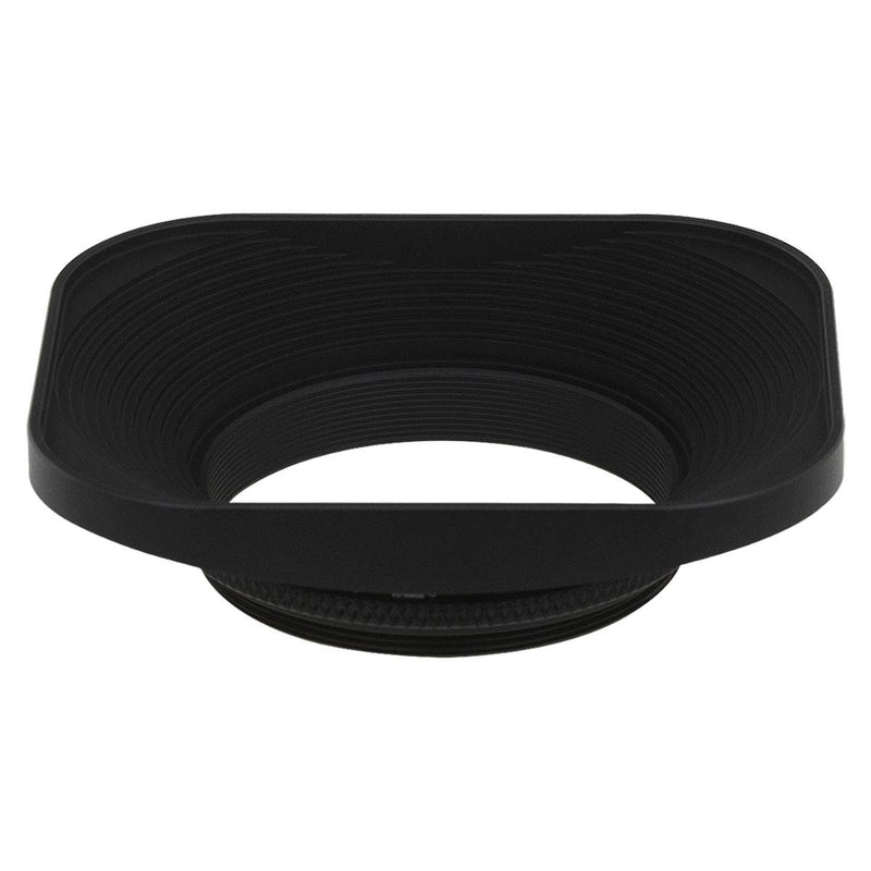 Haoge LH-LC43B 43mm Square Metal Screw-in Lens Hood with Cap for Voigtlander Nokton Classic 35mm f1.4 40mm f/1.4 MC SC VM, Carl Zeiss Biogon T ZM 35mm f2.8 35mm f2, Leica X Typ 113 Lens Black