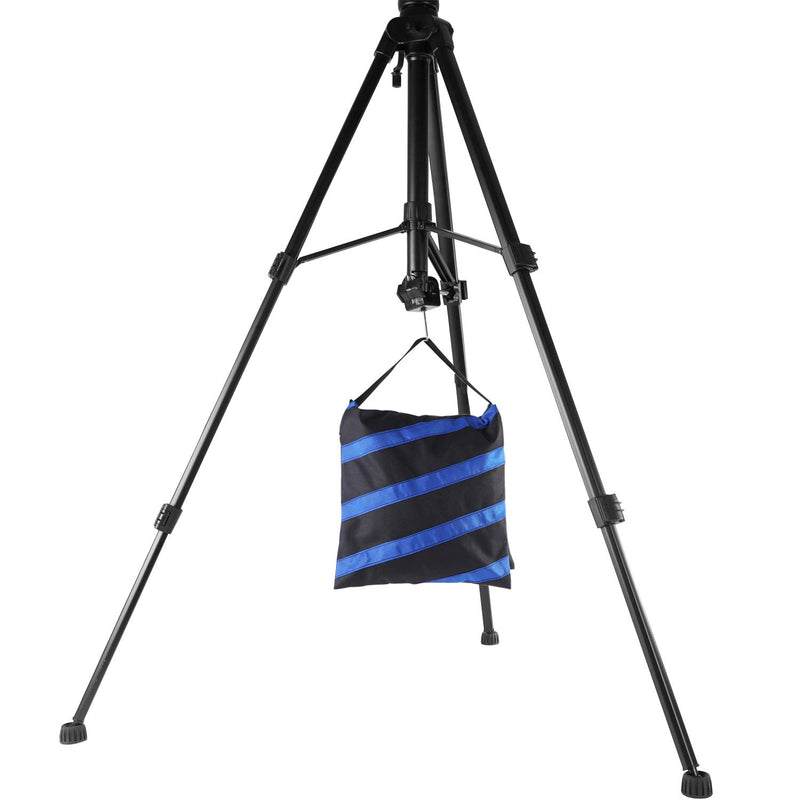 ESINGMILL Saddlebag Sand Bags for Photography Video Equipment, 2 Pack Super Heavy Duty Empty Sandbag Weight Bags for Photo Video Studio Stand, Light Stand Tripod and Jib Arm Mini Camera Crane Black-Blue