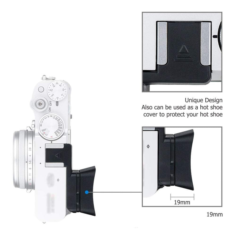 Soft Silicon Camera Viewfinder Eyecup Eyepiece Eyeshade for Fujifilm Fuji X100V Eye Cup Protector (Hot Shoe Mount Installation) / Fits X100V Only for X100V
