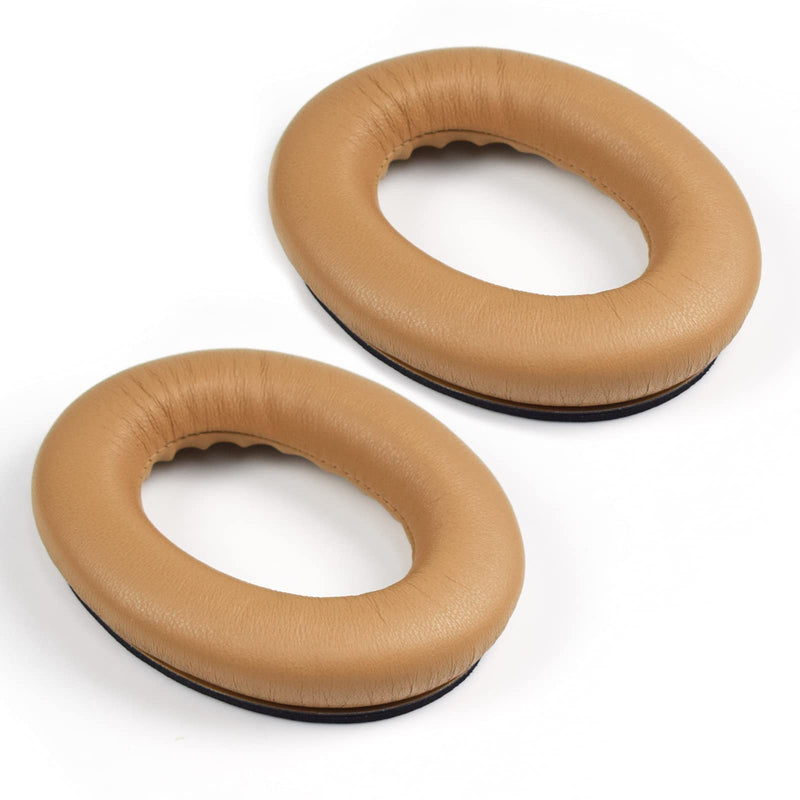[AUSTRALIA] - MOLGRIA Lambskin Ear Pads Cushion, Replacement Sheepskin Earpads for Bose Quiet Comfort QC 35 II QC35 QC35ii QC15 QC25 QC2 AE2 SoundLink SoundTrue Headphones(Tan Tan 