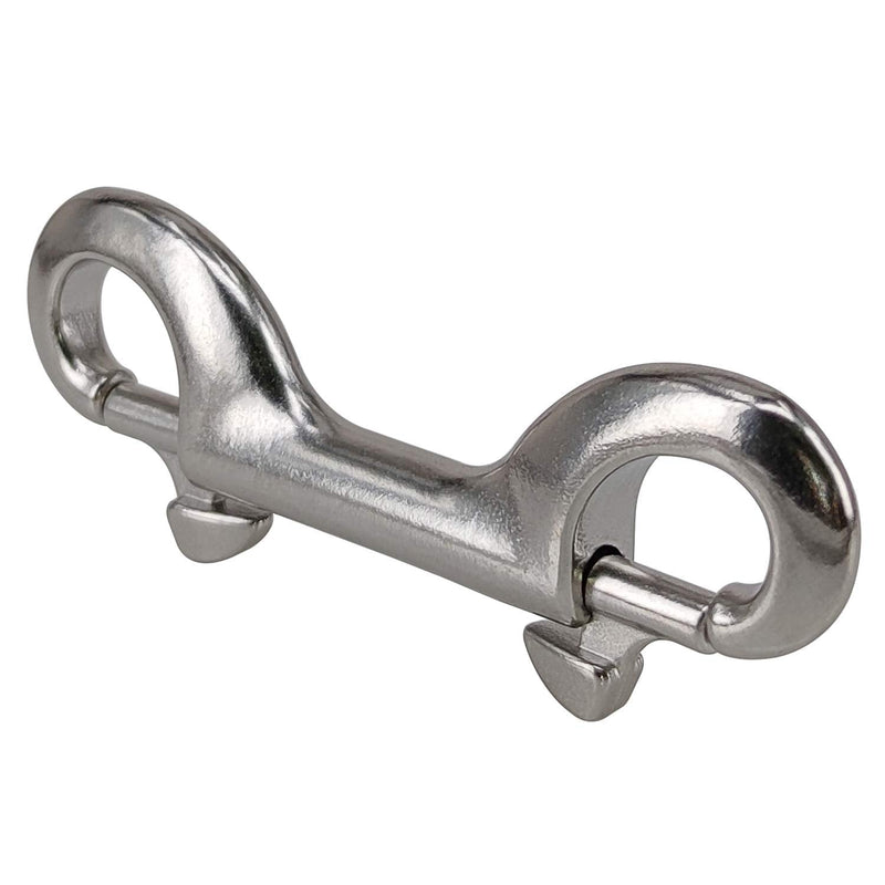 Yeebline Double Ended Bolt Snap Hook, 2-Pack 3-1/2 in 316 Stainless Steel Marine Grade Double End Trigger Snaps Metal Clips for Diving, Dog Leash, Key Chain, Horse Tack, Pet Feed Buckets