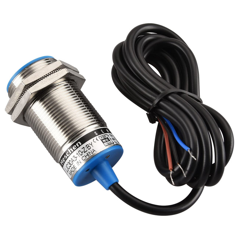 [AUSTRALIA] - Heschen M30 Capacitive Proximity Sensor Switch Shield Type LJC30A3-10-Z/BY Detection 1-10mm 10-30VDC 200mA PNP Normally Open(NO) 3 Wires 