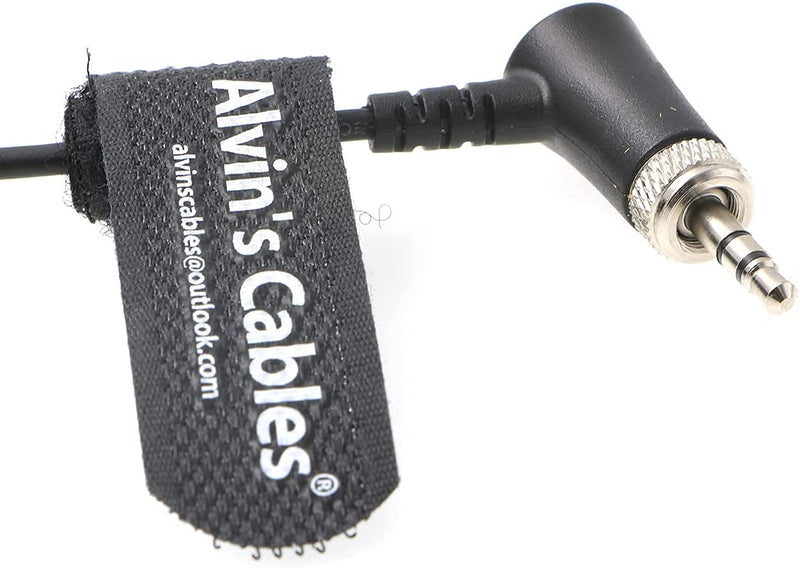Low-Profile Mini-XLR 3-Pin Male to 3.5mm-TRS-Locking Audio-Cable for Canon-EOS-C70 to Sennheiser-EK-100 G4/G3 RodeLink Cord TA3M-Mini to Right-Angle 3.5mm Screw-TRS Balanced Cable Alvin's Cables Red