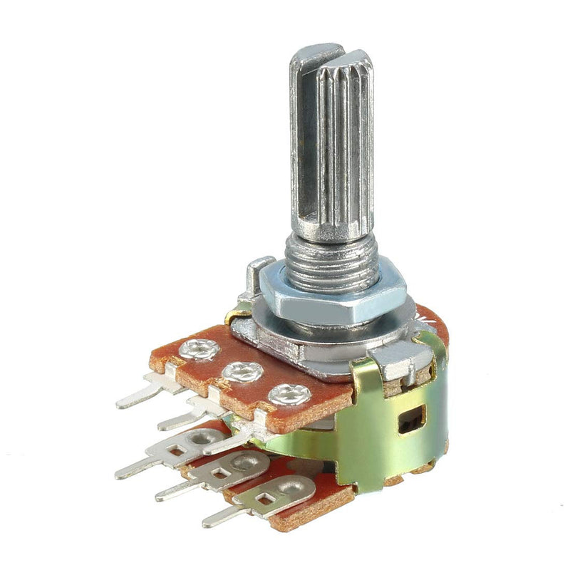 uxcell WH148 1K Ohm Variable Resistors Dual Turn Rotary Carbon Film Taper Potentiometer 6 Pin 2pcs