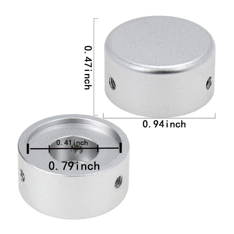 [AUSTRALIA] - Bitray Foot Nail Caps Aluminium Pedal Cap with Wrench, Guitar Effect Pedal,Effects Pedal Footswitch Topper (2.4x1.2cm/0.94x0.47",Silver,2-Pack) silver 