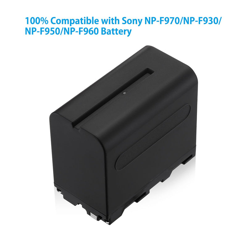 Powerextra 2 Pack Replacement Sony NP-F970 Battery Compatible with Sony DCR-VX2100, DSR-PD150, DSR-PD170, FDR-AX1, HDR-AX2000, HDR-FX1, HDR-FX7, HDR-FX1000, HVL-LBPB, HVR-HD1000U, HVR-V1U, HVR-Z1P
