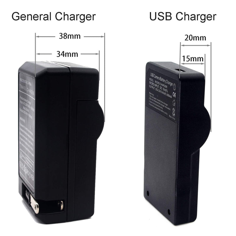 NB-2L USB Charger for Canon EOS 350D 400D Optura 30 40 50 500 PowerShot G7 G9 S40 S45 S50 S60 S70 S80 ZR100 ZR200 ZR500 ZR800 ZR830 ZR900 ZR960 MV800 MV830i MV960 Camera and More