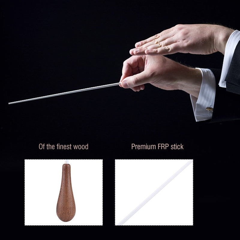 [AUSTRALIA] - 15inch Wood Handle Music Conductor Baton Orchestra Conductor Music Baton FRP stick for Symphony Leader Choral Director Accessories 