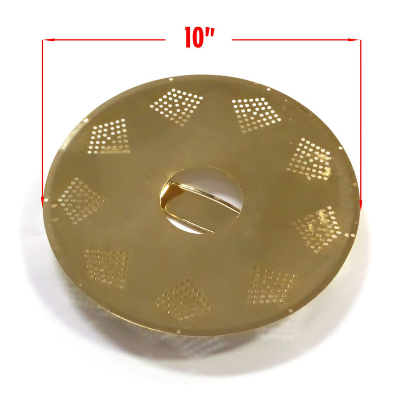 Kay 10" Brass Replacement 6 String | Upgrade Resonator Plate, Perforated Diamond Pattern (RP10B)