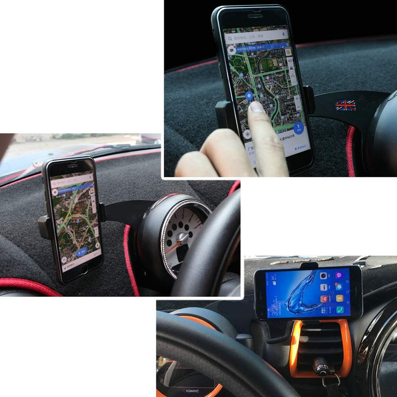 Cell Phone Mount Cell Phone Cup Smartphone Holder with 360° Rotatable Car Cradle for Cooper R60 R61 Countryman Paceman (Left Drive) R60,R61 LEFT DRIVE RED