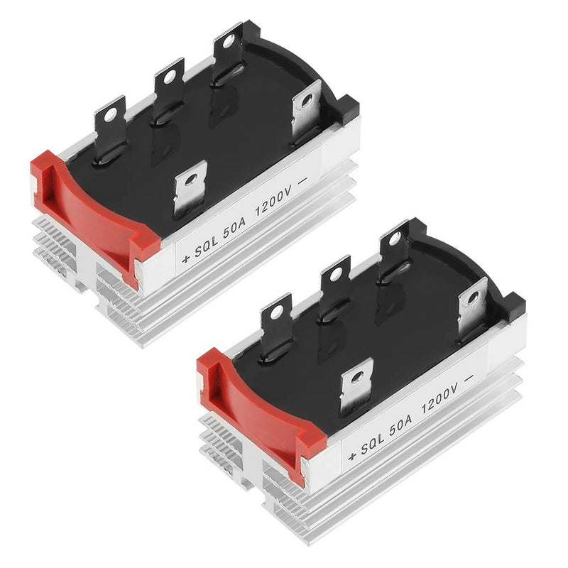 [AUSTRALIA] - 3 phase bridge rectifier, Electronic Bridge Rectifier, 1000V Single Phase Direct Current Silicon Diodes 2Pcs 50A Maximum Output Reverse Voltage 