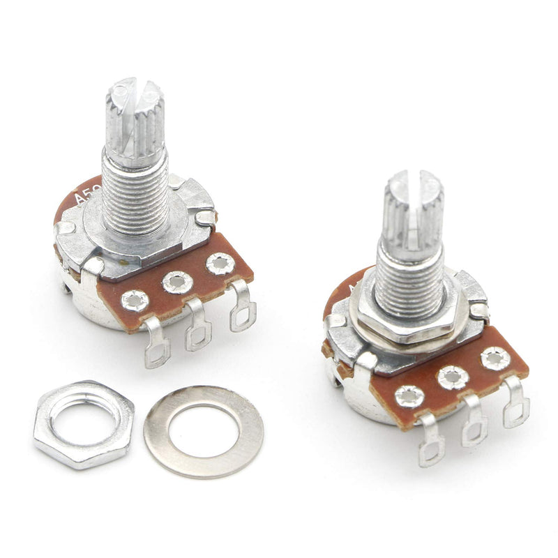 Mini A500k Electric Bass Guitar Potentiometers Audio Tone Switch Shaft 18mm Pack of 10