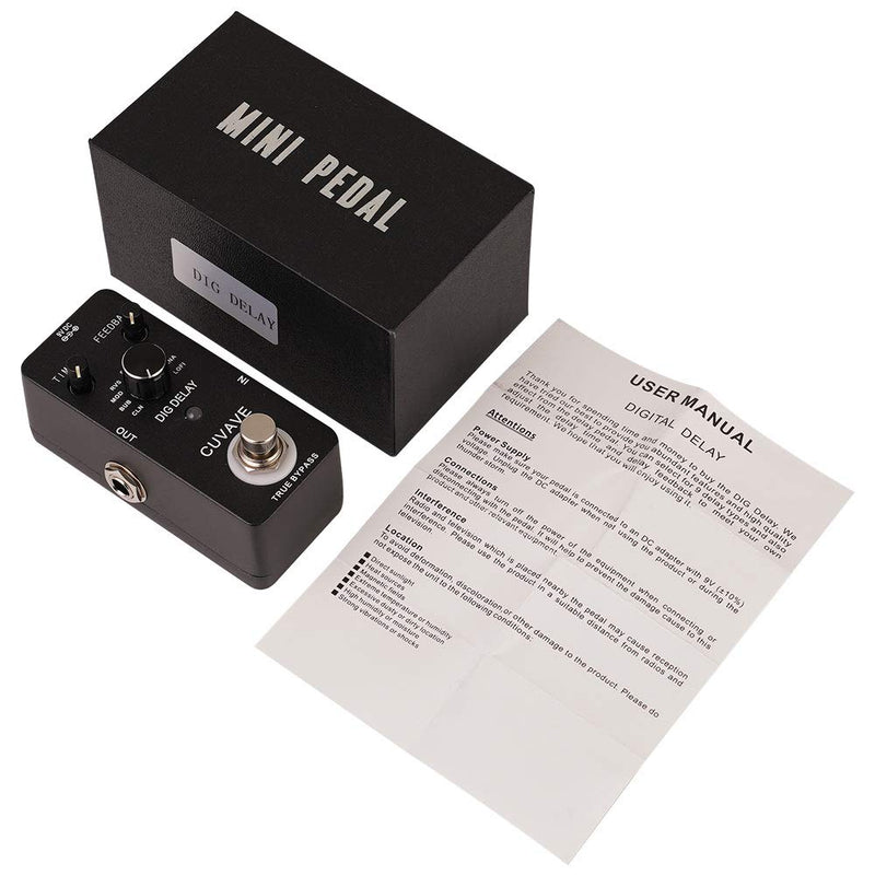 SharkChili cuvave Mini Single Effect Digital Delay 9 Types True Bypass For Electric Guitar (without power supply)