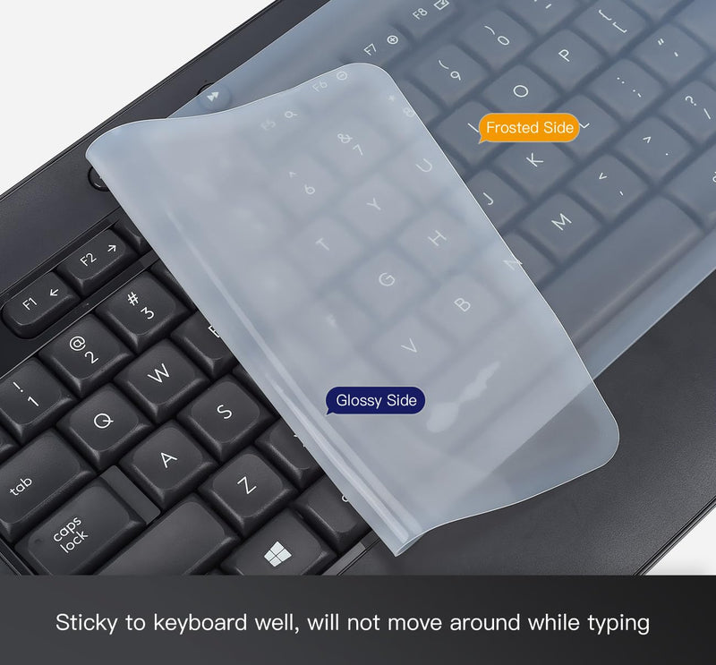 [AUSTRALIA] - Universal Keyboard Cover Skin for Standard Size PC Computer Desktop Keyboard Ultra Thin Silicone Waterproof Dustproof Keyboard Cover Skin Protector, Clear (Size: 17.7" x 5.5") Standard(17.7" x 5.5") 